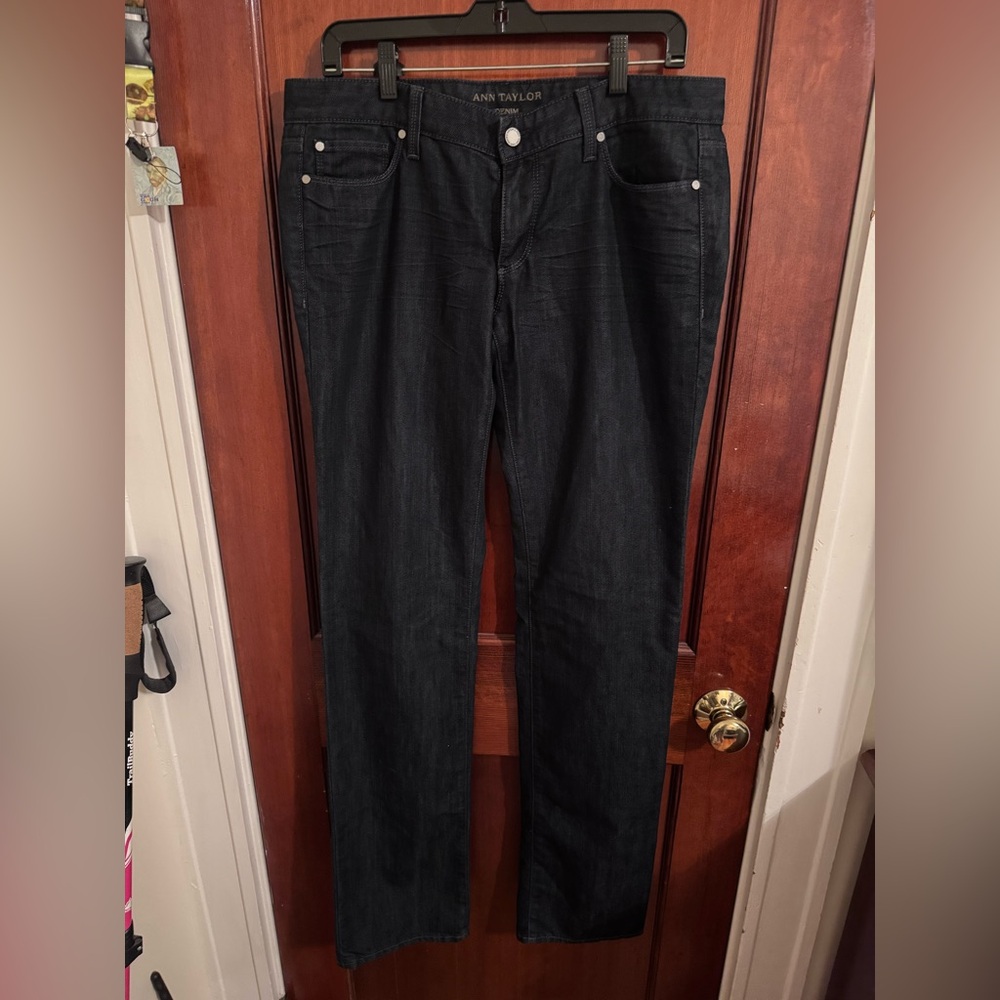 10 Long/Tall Ann Taylor Denim Modern Straight